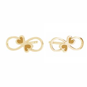 Segno di infinito orecchini, oro 585 14K, KLS LKZ14K-50136 5x12 mm - 0,30 mm
