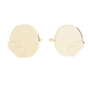 Il giro orecchini, oro 585 14K, KLS LKZ14K-50119 7,6x8 mm - 0,30 mm