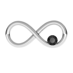 Infinito pendente con cristallo Gavbari ODL-00154 ver.3 7,7x16 mm