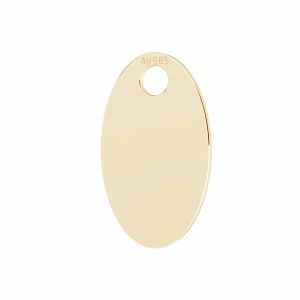 Ovale oro 14K pendente EBO 1 LKZ-50175 - 0,30 6,9x11,9 mm