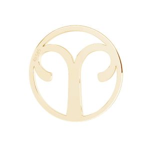 Ariete pendente zodiaco, oro 585 14K, LKZ14K-50179 - 0,30 12x12 mm