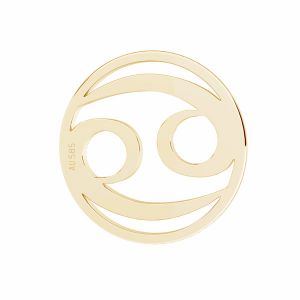 Cancro pendente zodiaco, oro 585 14K, LKZ14K-50185 - 0,30 12x12 mm