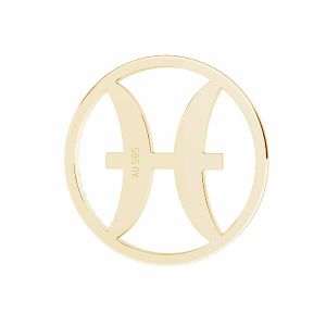 Pesci pendente zodiaco, oro 585 14K, LKZ14K-50186 - 0,30 12x12 mm