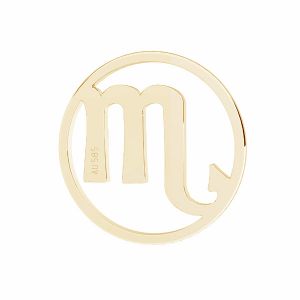 Scorpione pendente zodiaco, oro 585 14K, LKZ14K-50187 - 0,30 12x12 mm