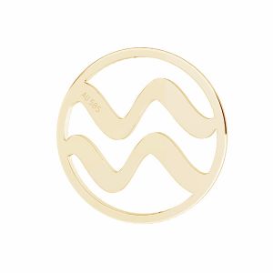 Acquario pendente zodiaco, oro 585 14K, LKZ14K-50190 - 0,30 12x12 mm