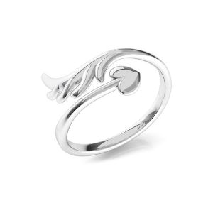 Cuore squillo, argento 925, U-RING ODL-00575 18,9x19 mm