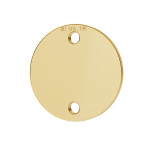 Tag rotonda pendente oro 14K LKZ-00094 - 0,30 mm