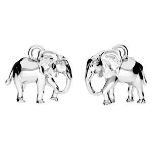 Elefante ciondolo, argento 925, ODL-00124 9,5x10 mm