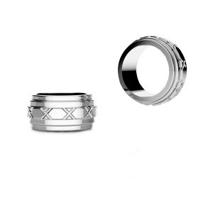Distanziale tondo con anello per sospensione, argento AG 925, ODL-01067 7x7 mm