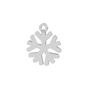 Fiocco di neve pendente argento, LKM-3237 - 0,50 10x12,5 mm