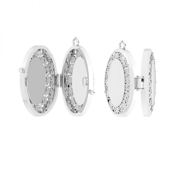 Ciondolo medaglione - ovale, argento 925, OWS-00233 18,8x24,4 mm