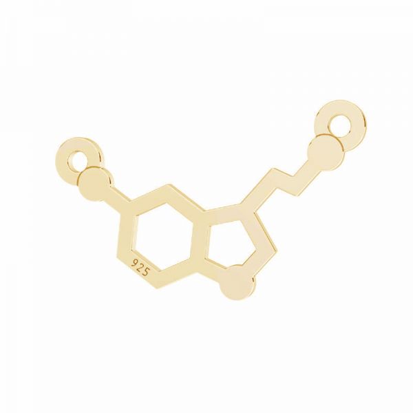 Serotonina formula chimica pendente, argento 925, LKM-3247 11,1x17,9 mm