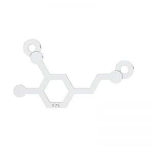 Dopamina formula chimica pendente, argento 925, LKM-3248 - 05 14,2x18,6 mm