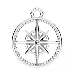 Bussola rosa dei venti - pendente argento 925, ODL-01123 16,4x20 mm ver.2