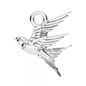 Rondine ciondolo, argento 925, ODL-01126 12,4x13,2 mm