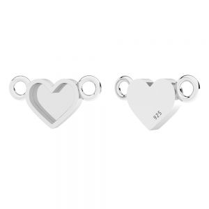 Cuore pendente, base in resina*argento 925*CON-2 ODL-01117 7x11 mm