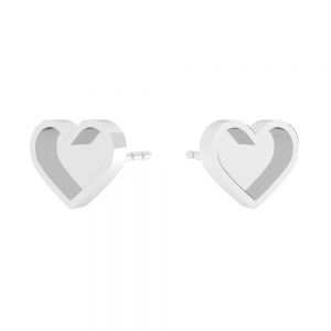Cuore pendente, base in resina*argento 925*KLS ODL-01117 6,5x7,4 mm