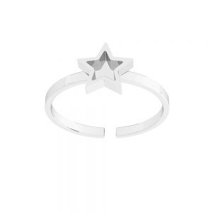 Anello stella - misura universale, base in resina*argento 925*U-RING ODL-01119 7x20 mm