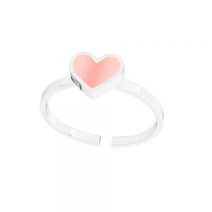 Anello cuore - misura universale, resina colorata*argento 925*U-RING ODL-01117 6,5x20 mm ver.3