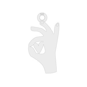 Ciondolo*argento 925*LKM-3296 10x19,7 mm