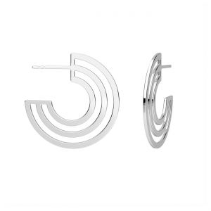 Il giro orecchini, argento 925, KLS LKM-3282 - 05 25x25 mm