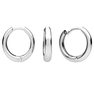 Orecchini rotondi, argento 925, BZO OWS-00505 15x16,5 mm