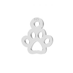 Zampa di cane mini pendente, argento 925, LKM-3271 - 0,50 6,8x7,8 mm