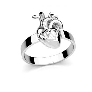 Cuore umano squillo*argento 925*ODL-01302 8x12 mm R-13