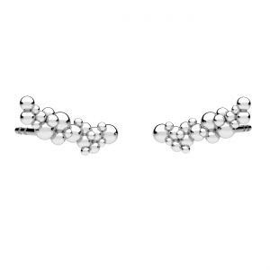 Orecchini palline, argento 925, KLS ODL-01314 3,8x11,4 mm (L+P)