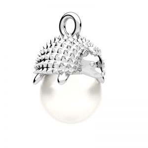 Ciondolo riccio con perla Gavbari*argento 925*ODL-01290 ver. 2 7,5x7,5 mm