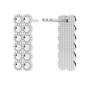 Orecchini rettangolari, argento 925, ODL-01089 KLS 5,2x14,5 mm