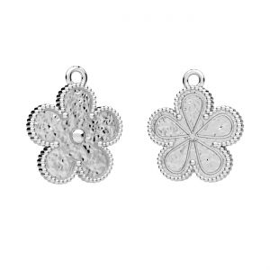 Fiore pendente, base in resina*argento 925*CON-1 ODL-01375 15x17,3 mm