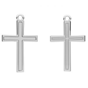 Pendente a croce, base in resina*argento 925*CON-1 ODL-01359 16,1x26,4 mm