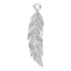 Piuma ciondolo, argento 925, OWS-00595 9x34 mm