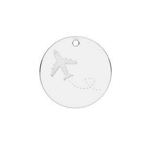 Pendente rotondo aereo*argento 925*LKM-3335 - 0,50 12x12 mm