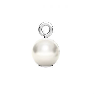Ciondolo con bianca perla GAVBARI 6 mm*argento AG 925*EL 51 6x10,5 mm