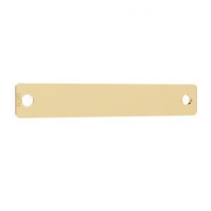 Connettore pendente in oro - rettangolo con due fori*oro AU 585*LKZ14K-50272 - 0,30 4,5x25 mm