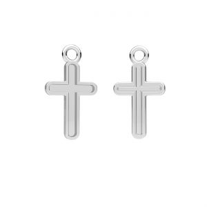 Pendente a croce, base in resina*argento 925*CON-1 ODL-01460 8,5x15,2 mm