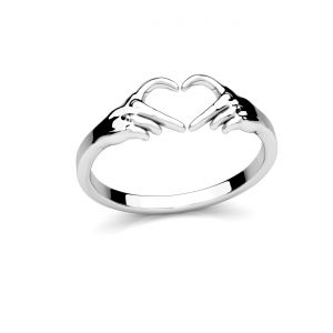 Anello delle mani del cuore, argento 925, RING OWS-00661 1,9x6 mm R-13