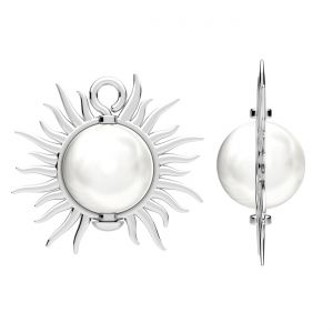 Ciondolo sole - perla bianca*argento AG 925*ODL-01468 17,6x18 mm ver.2