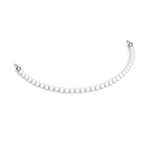 Sezione di perla con 8 perle Gavbari bianche, diametro 8 mm*argento AG 925*EL 53 4x150 mm