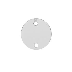 Connettore pendente - placchetta rotonda*argento AG 925*LKM-3395 - 0,40 10x10 mm