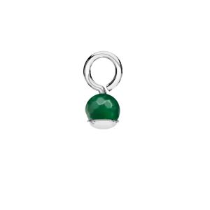 Ciondolo sfera spinello nero 3mm*argento AG 925*EL 54 3,5x7,5 mm