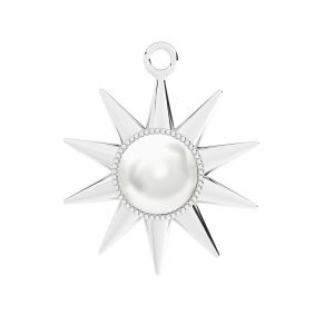 Ciondolo talismano solare con perla bianca*argento AG 925*OWS-00577 / ODL-01226 20x24 mm ver.2