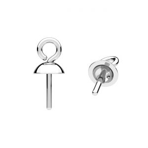 Ciotola ovale con spilla e fermaglio - base pietra di luna*argento AG 925*MSK 8 5x14 mm