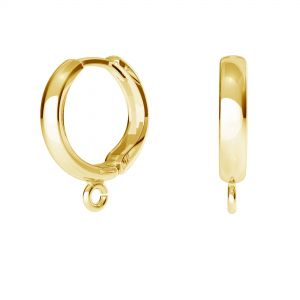 Gancio per l'orecchio inglese - tipo manette rotonde da appendere*oro AU 585*OWSZ-00607 18,8x27,9 mm