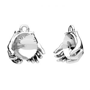 Ciondolo sole - montatura perla*argento AG 925*CON-1 OWS-00970 13,2x14 mm