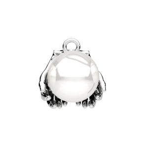 Ciondolo sole - perla bianca*argento AG 925*CON-1 OWS-00970 13,2x14 mm ver.2