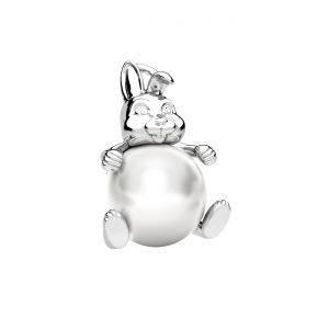 Ciondolo di polpo incastonatura di perle*argento AG 925*CON-1 OWS-00998 10,3x14 mm ver.2