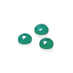 Rosetta Rotonda Sfaccettata - Agata Verde 4 MM
